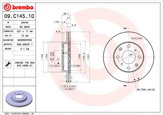 Brake Disc (25443)