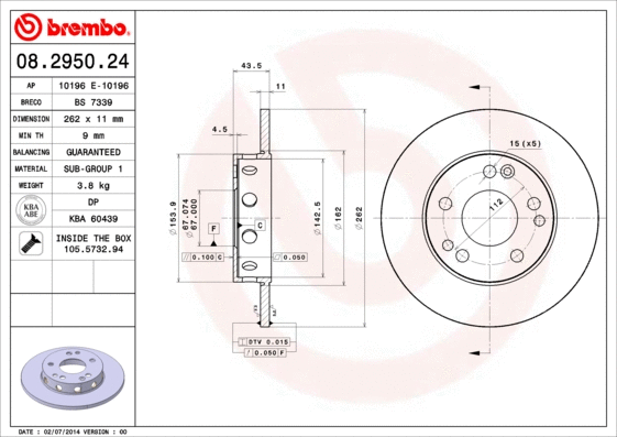 Brake Disc (10196 E)