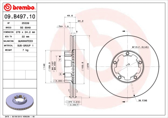 Brake Disc (25339)
