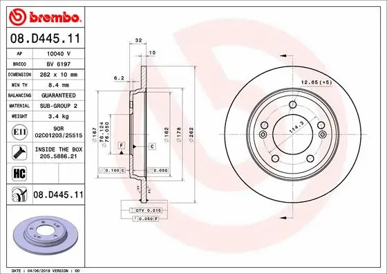 Brake Disc (10040 V)