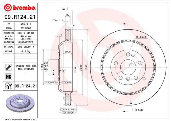Brake Disc (25275 V)