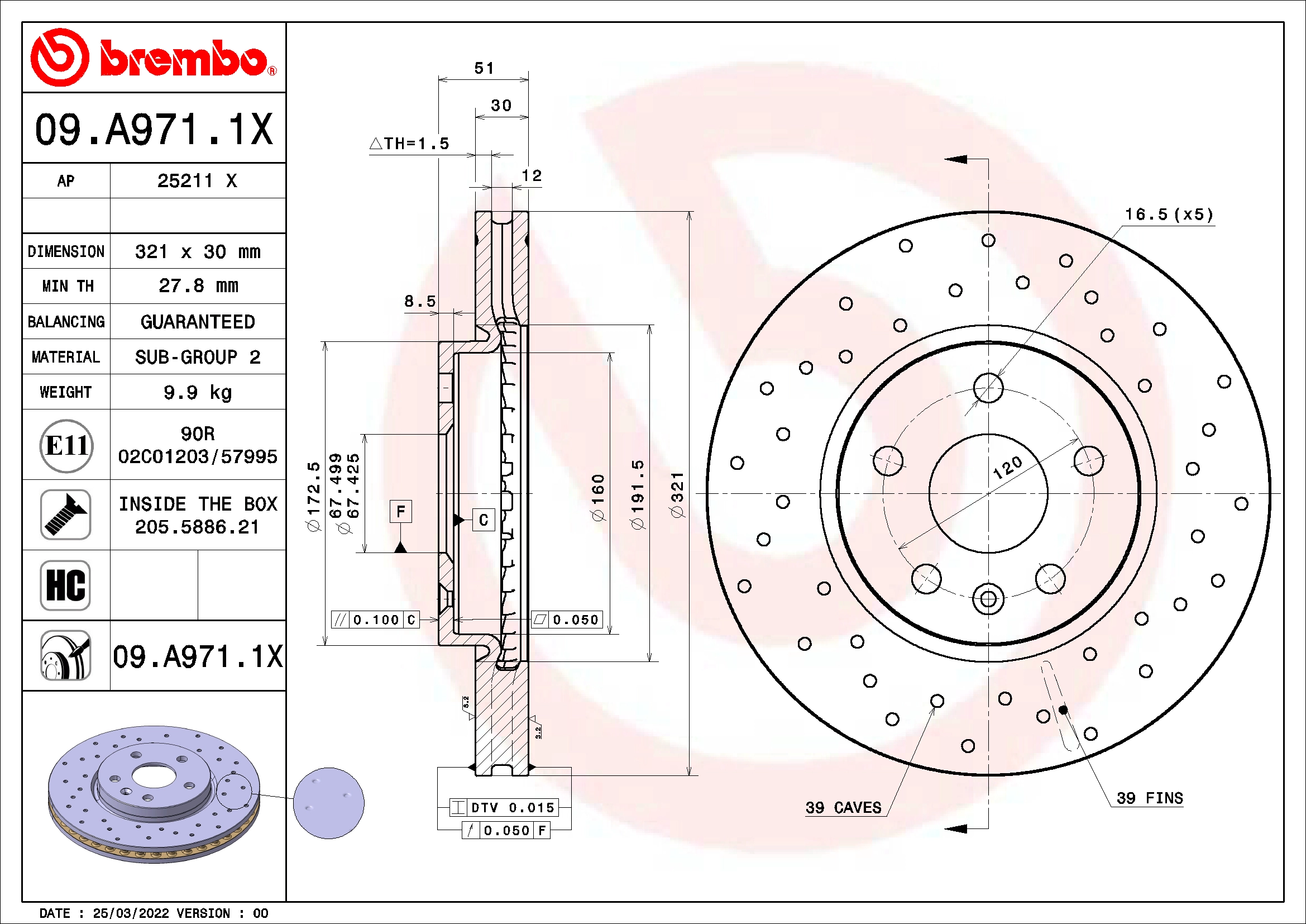 Brake Disc (25211 X)