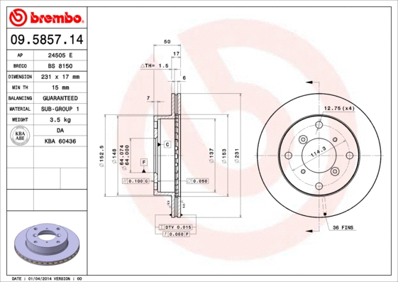 Brake Disc (24505 E)