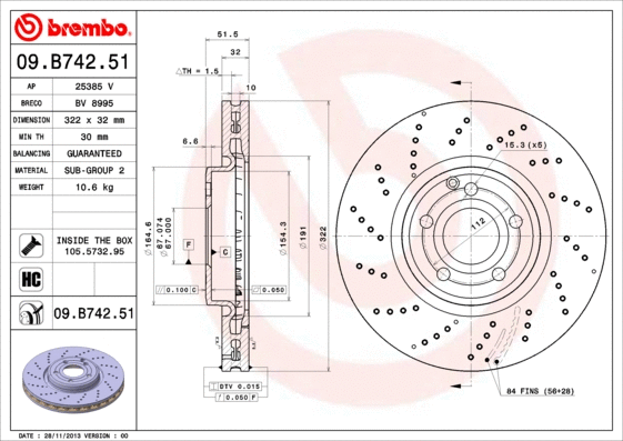 Brake Disc (25385 V)