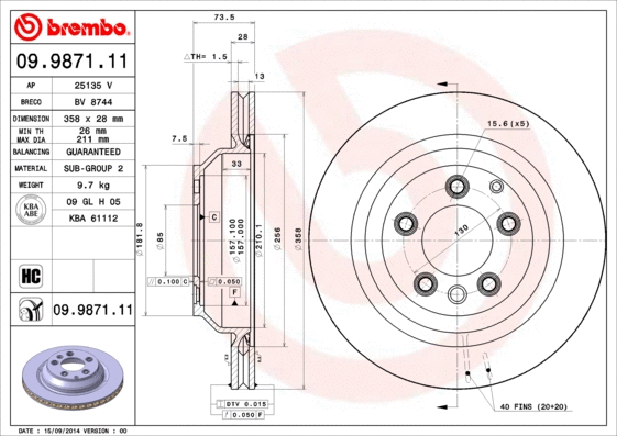 Brake Disc (25135 V)