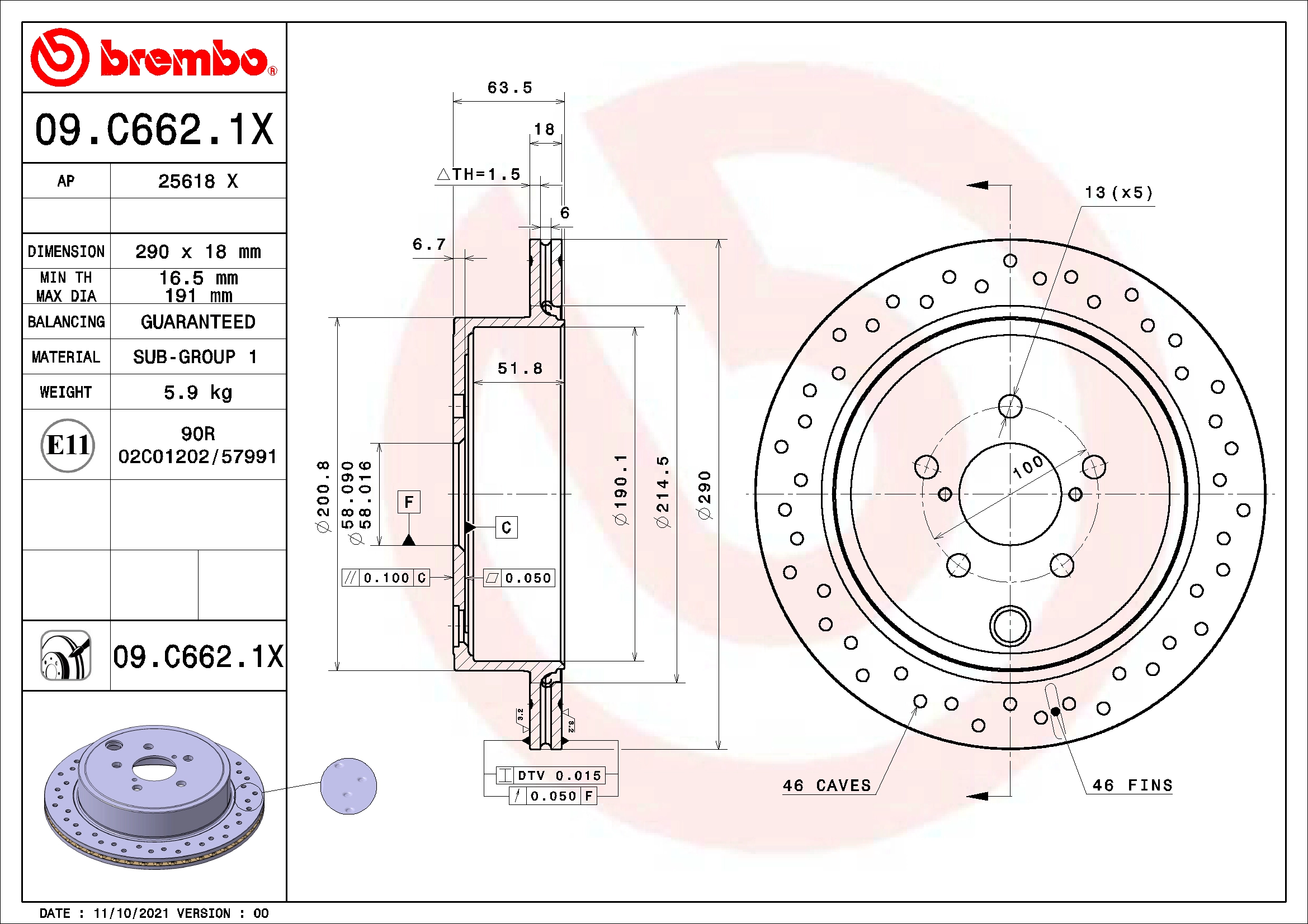 Brake Disc (25618 X)