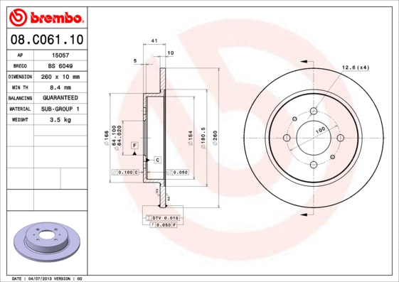 Brake Disc (15057)