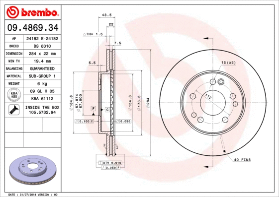 Brake Disc (24182 E)