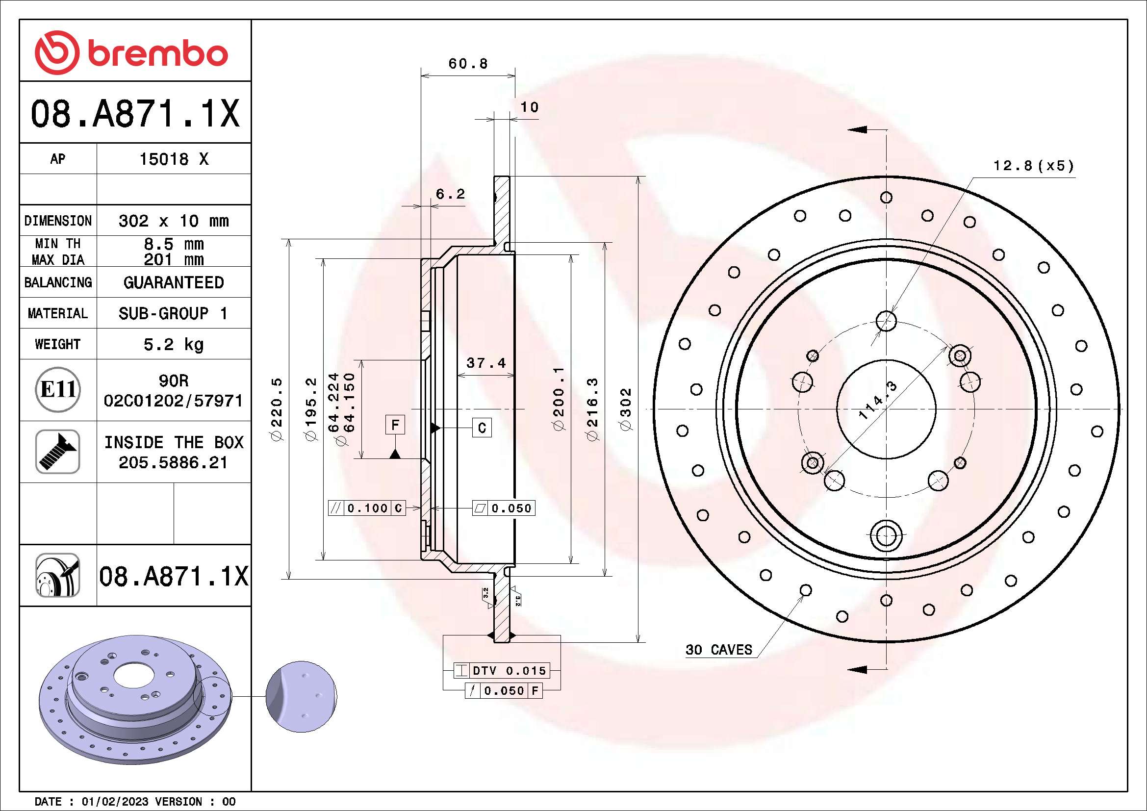 Brake Disc (15018 X)