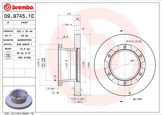 Brake Disc (44087)