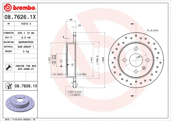 Brake Disc (15372 X)