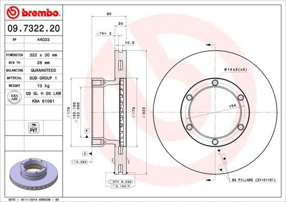Brake Disc (44033)