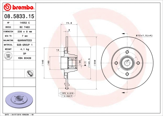 Brake Disc (14552 C)