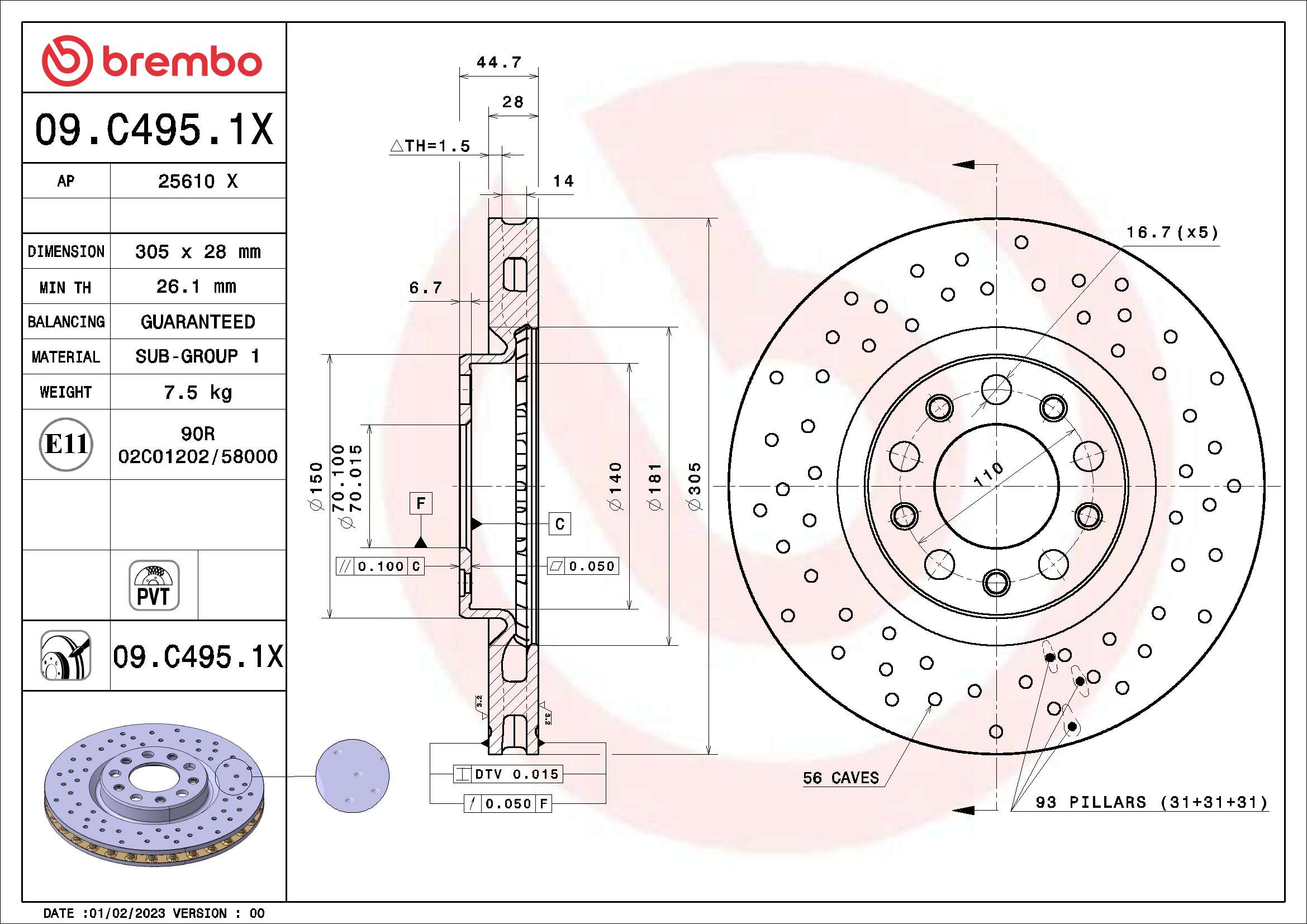 Brake Disc (25610 X)
