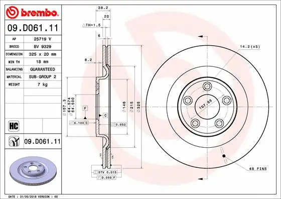 Brake Disc (25719 V)