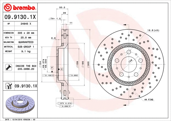 Brake Disc (24845 X)