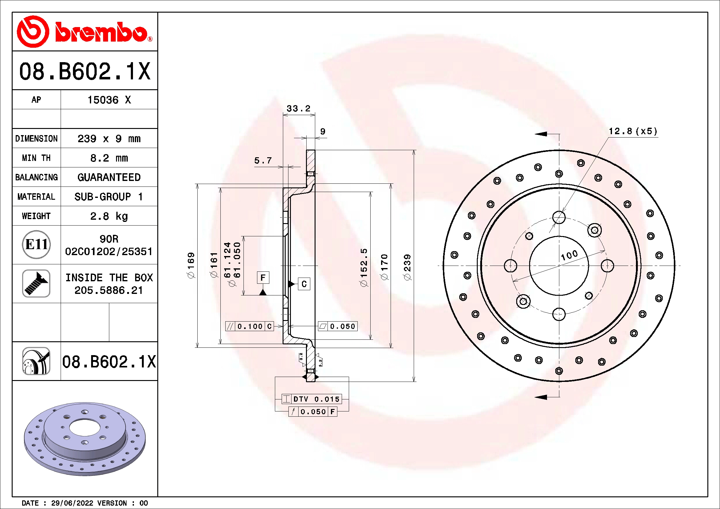 Brake Disc (15036 X)