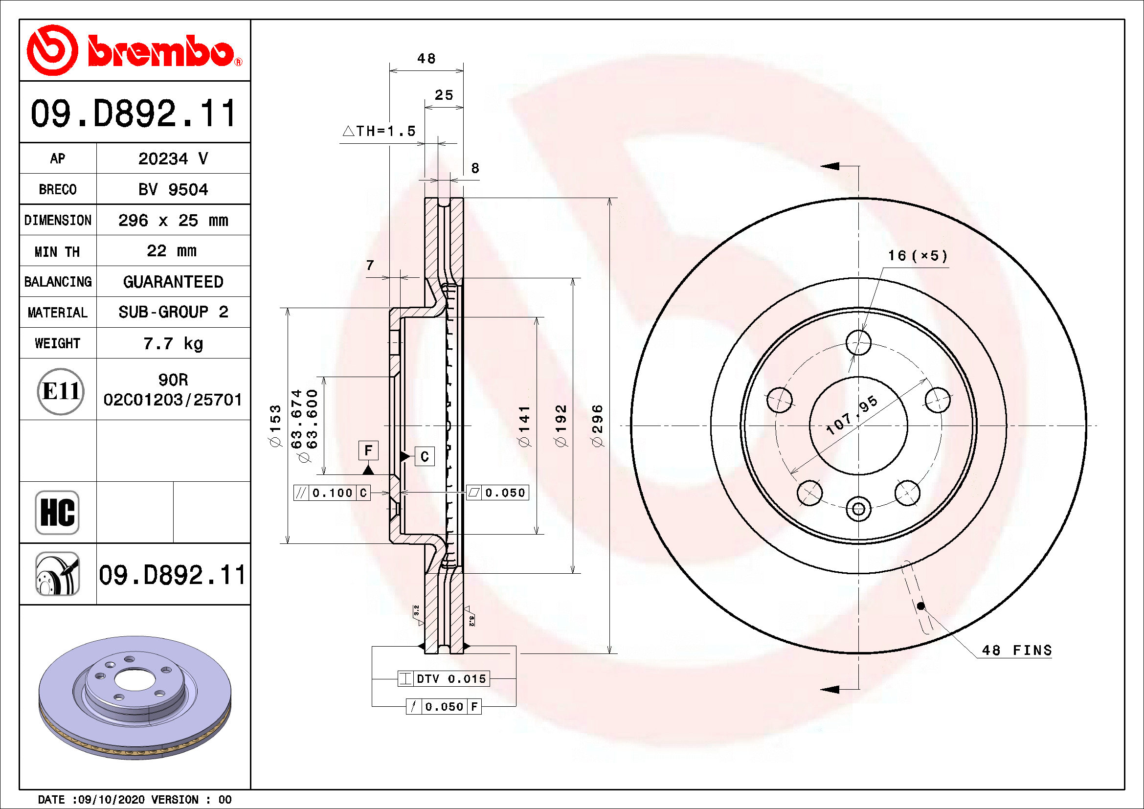 Brake Disc (20234 V)