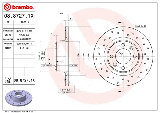 Brake Disc (14820 X)