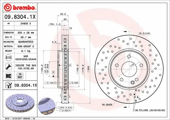 Brake Disc (24905 X)