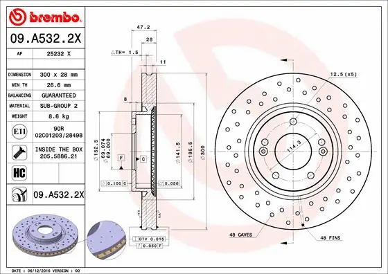 Brake Disc (25232 X)