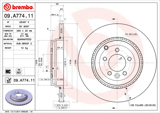 Brake Disc (25487 V)