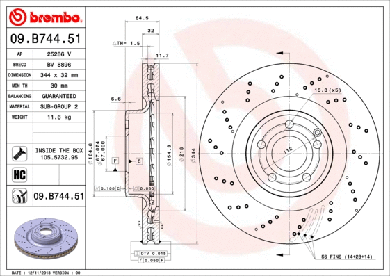 Brake Disc (25286 V)