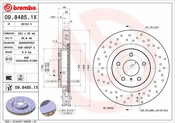 Brake Disc (25134 X)