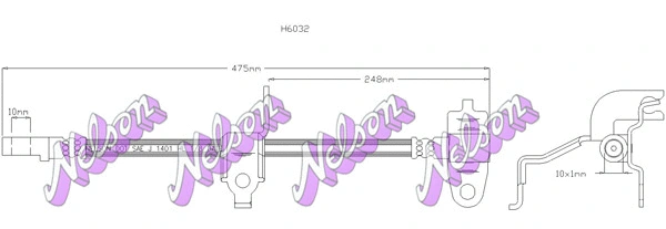 Brake Hose (H6032)