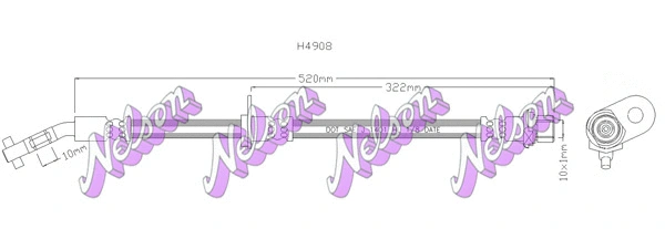 Brake Hose (H4908)