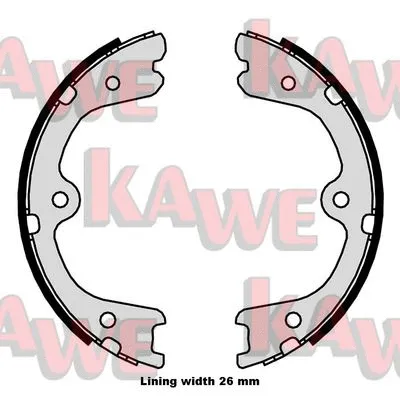 Brake Shoe Set, parking brake (09880)