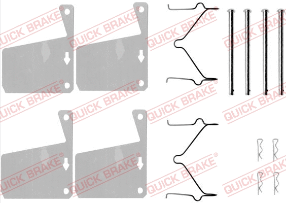 Accessory Kit, disc brake pad (109-0960)