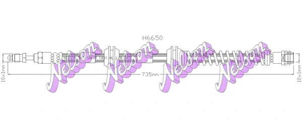Brake Hose (H6650)