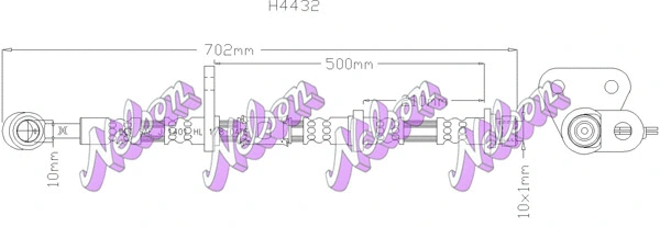 Brake Hose (H4432)
