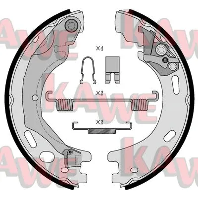 Brake Shoe Set, parking brake (09570)