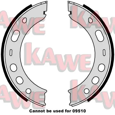 Brake Shoe Set, parking brake (09000)