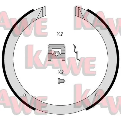 Brake Shoe Set, parking brake (01098)