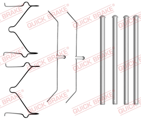 Accessory Kit, disc brake pad (109-1701)
