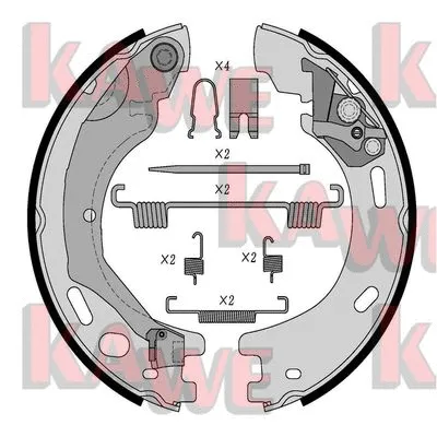 Brake Shoe Set, parking brake (09570K)