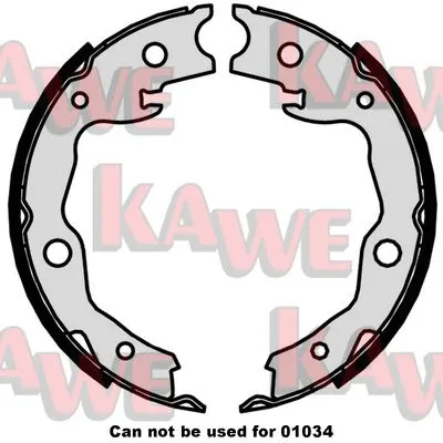 Brake Shoe Set, parking brake (09870)