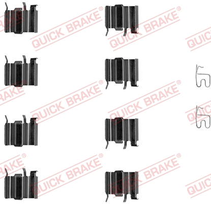 Accessory Kit, disc brake pad (109-1244)