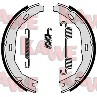 Brake Shoe Set, parking brake (09660)
