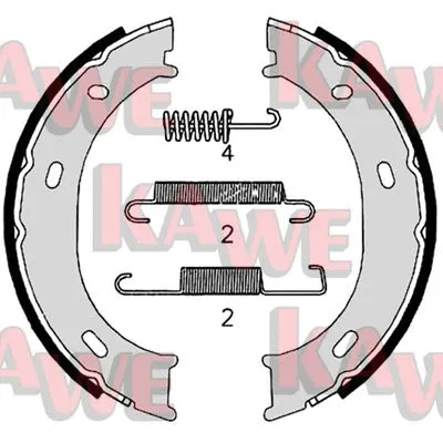 Brake Shoe Set, parking brake (07959)