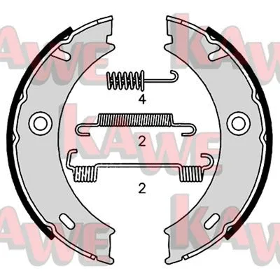 Brake Shoe Set, parking brake (07969)