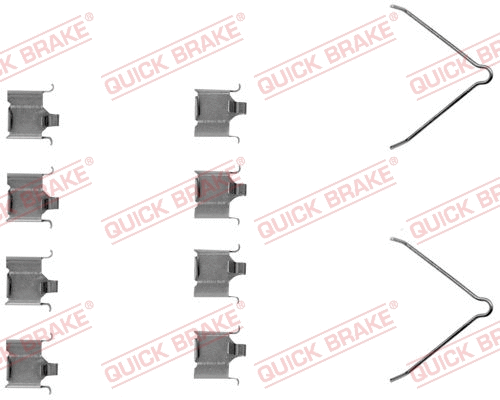 Accessory Kit, disc brake pad (109-1166)