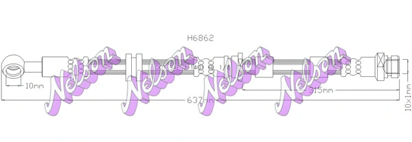Brake Hose (H6862)