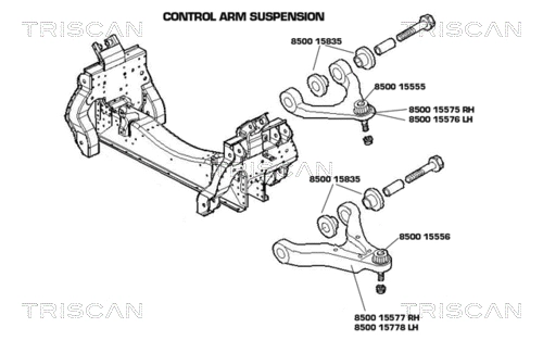 Control/Trailing Arm, wheel suspension (8500 15578)