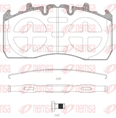 Brake Pad Set, disc brake (JCA1383.80)