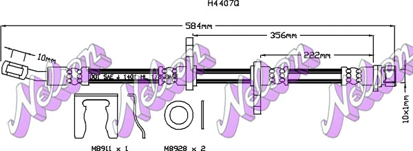 Brake Hose (H4407Q)