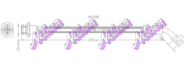Brake Hose (H6980)